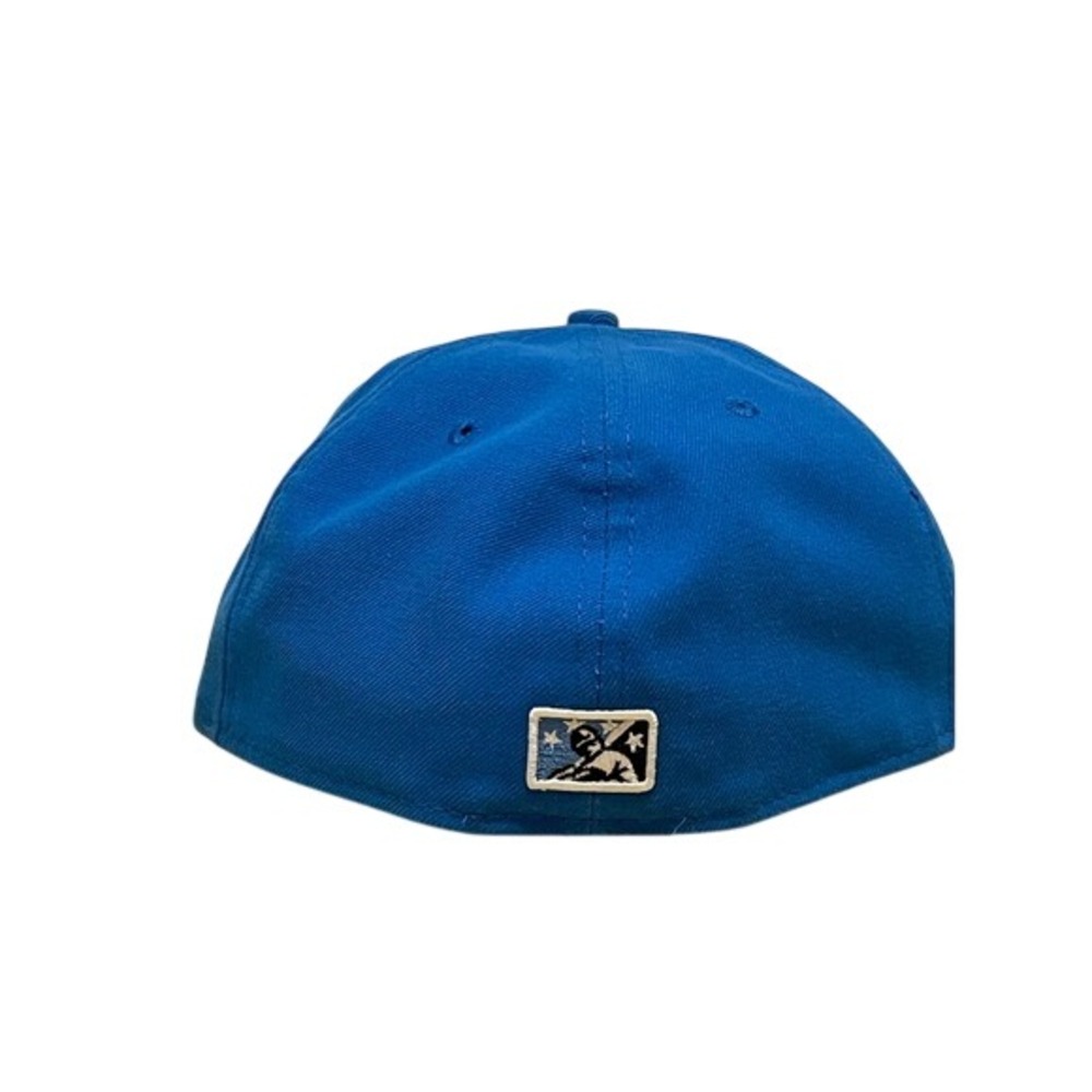 New Era 59FIFTY MiLB Blue Fitted Baseball Hat Size 8 Flat Bill Cap - Picture 4 of 4